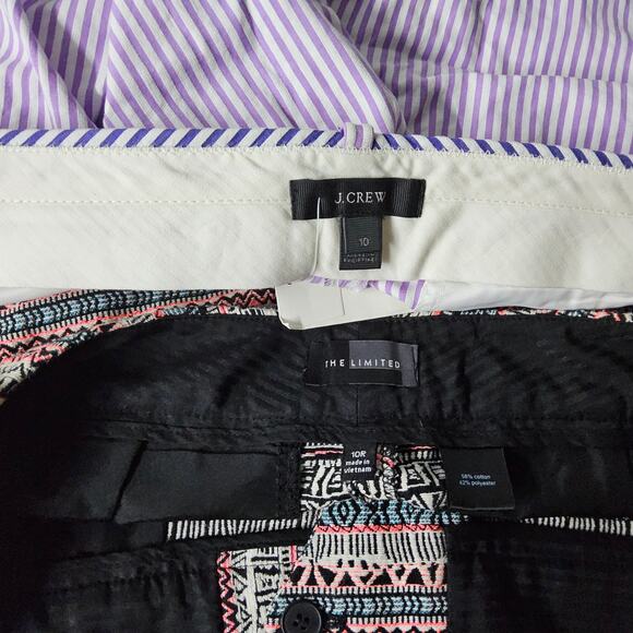 Women's Size 10 Shorts Casual Patterns Lot of 2 The Limited J Crew JCrew J. Crew - Picture 2 of 4